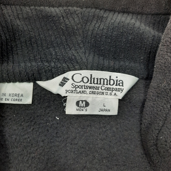Men's Columbia Black Fleece Zip Up Jacket Medium - Picture 6 of 6